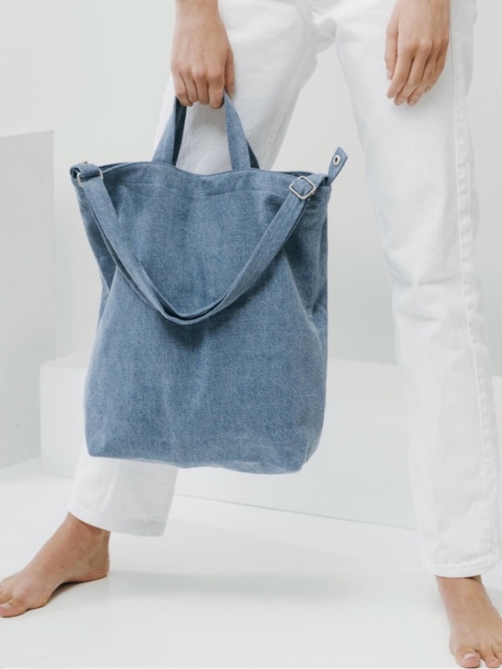 BAGGU Duck Tote Light Denim Blue